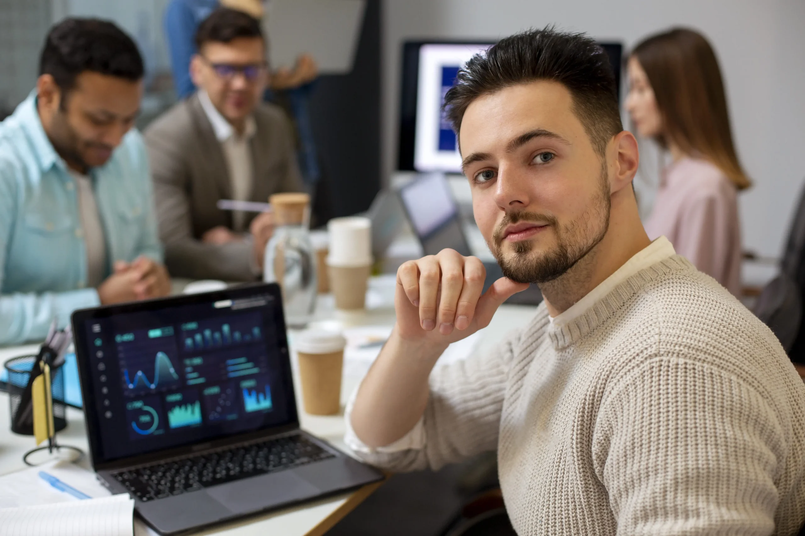 Team working in office